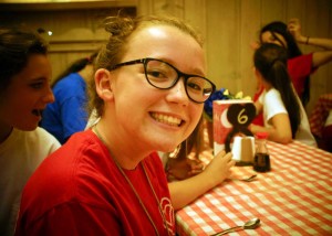 Singing in the dining hall!