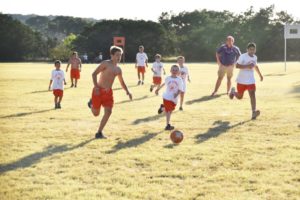 Conor leads soccer clinic at Stewart